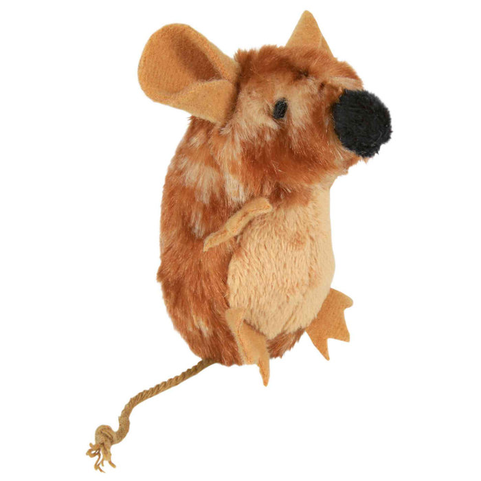 Ratón con sonido, Peluche, Catnip, 8 cm