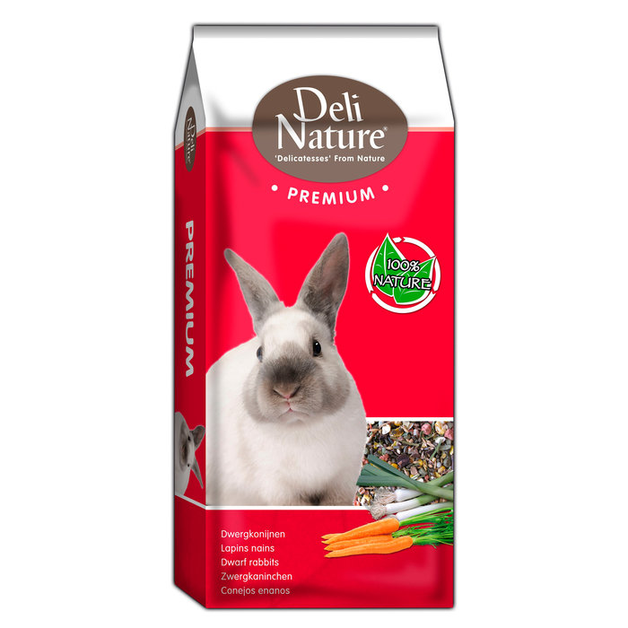 Mixtura Premium para Conejos Enanos SENSITIVE Gran Tamaño, Delinature, 15 kg