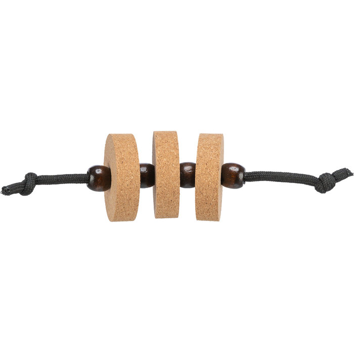 Poleas en una cuerda CityStyle, cork/madera, ø 4 × 14 cm