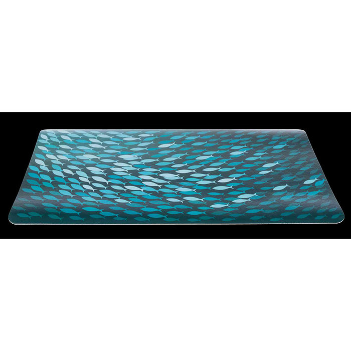 Salvamanteles Peces, 44 × 28 cm, Azul petróleo