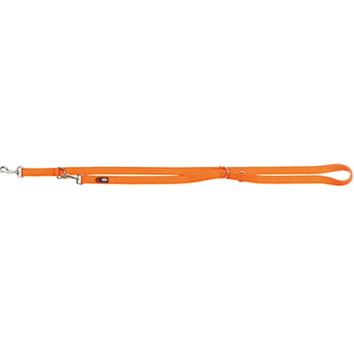 Premium adjustable leash, double-layered, L–XL: 2.00 m/25 mm, papaya