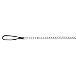 Chain leash with nylon hand loop, 1.10 m/2.0 mm, black