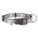 Collar Silver Reflect, S-M, 30-45 cm/15 mm, Negro-Gris