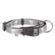 Collar Silver Reflect, XS-S, 22-35 cm/15 mm, Negro-Gris