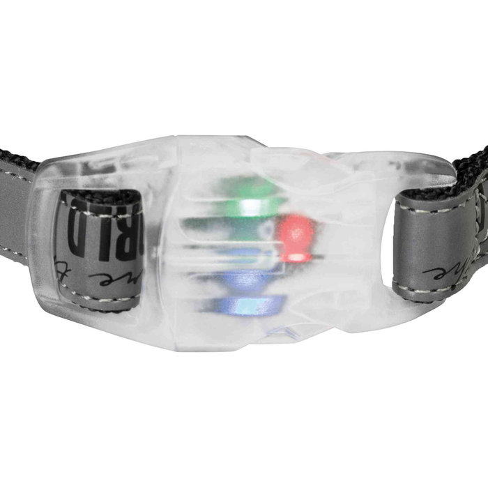 Collar Explore con Flash, L–XL, 40–65 cm/25 mm, Negro-Reflectante