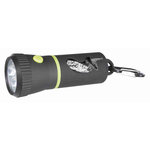 Linterna LED/ Dispensador de bolsas, 17 cm, Negro