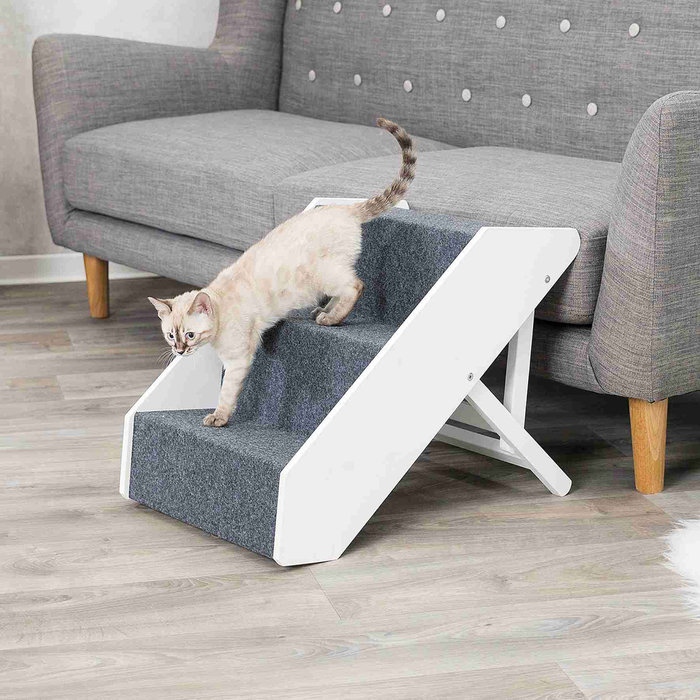 Pet Stairs, height-adjustable, 40 × 67 cm, white