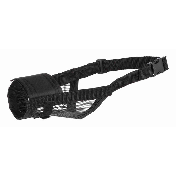 Muzzle with net insert, polyester, S, black