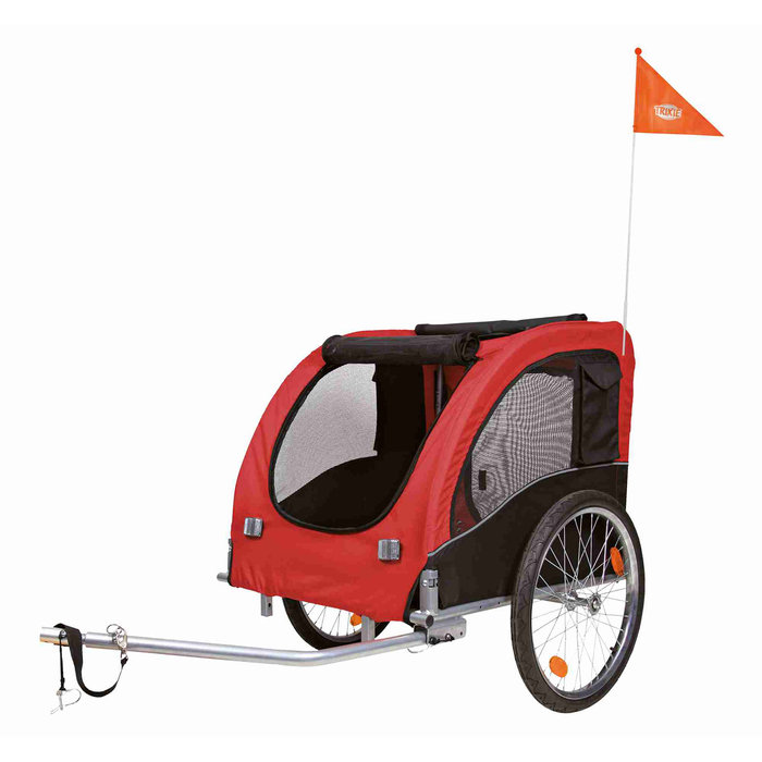Bicycle trailer, S: 53 × 60 × 60/117 cm, black/red