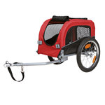 Tráiler Bicicleta, S, 53 × 60 × 60/117 cm, Rojo-Negro