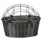 Front bicycle basket, 44 × 34 × 35 cm, grey