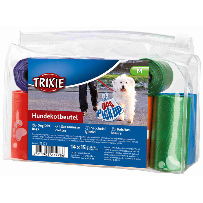Dog Pick Up dog dirt bags, L, 4 rolls of 12 bags, sorted