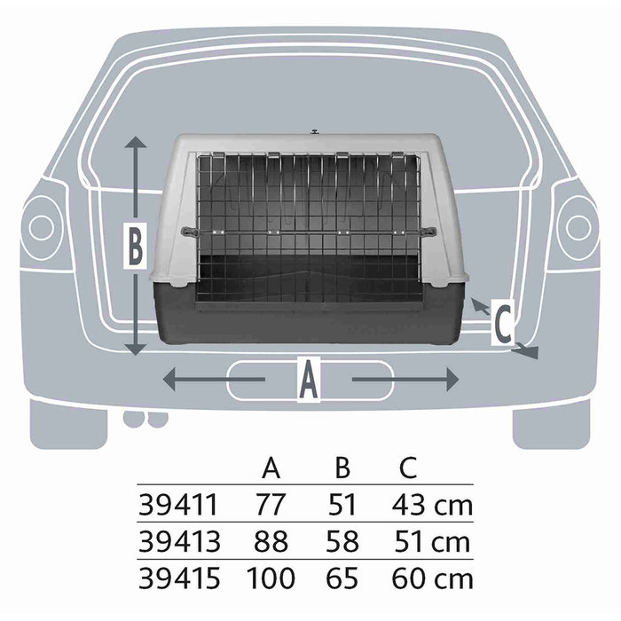 Journey transport box, S–M: 77 × 51 × 43 cm