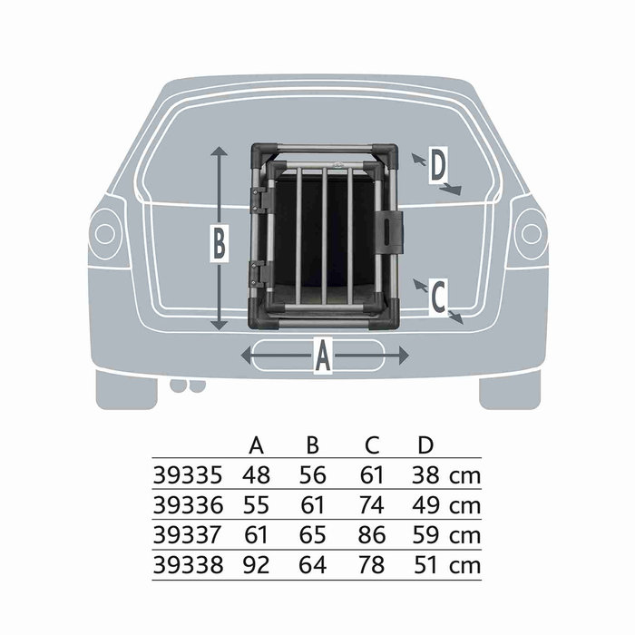 Transport box, aluminium, S: 48 × 56 × 61 cm, graphite