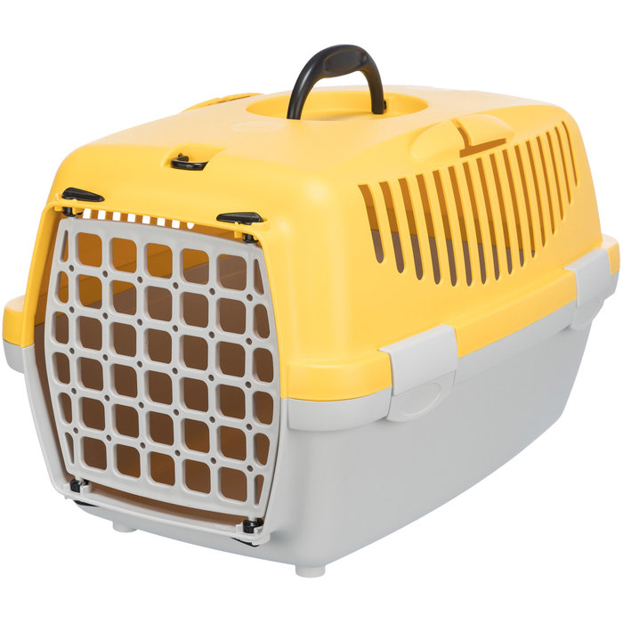 Capri 1 transport box, XS: 32 × 31 × 48 cm, light grey/yellow