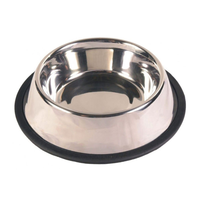 Stainless steel bowl, rubber base ring, 0.45 l/ø 19 cm