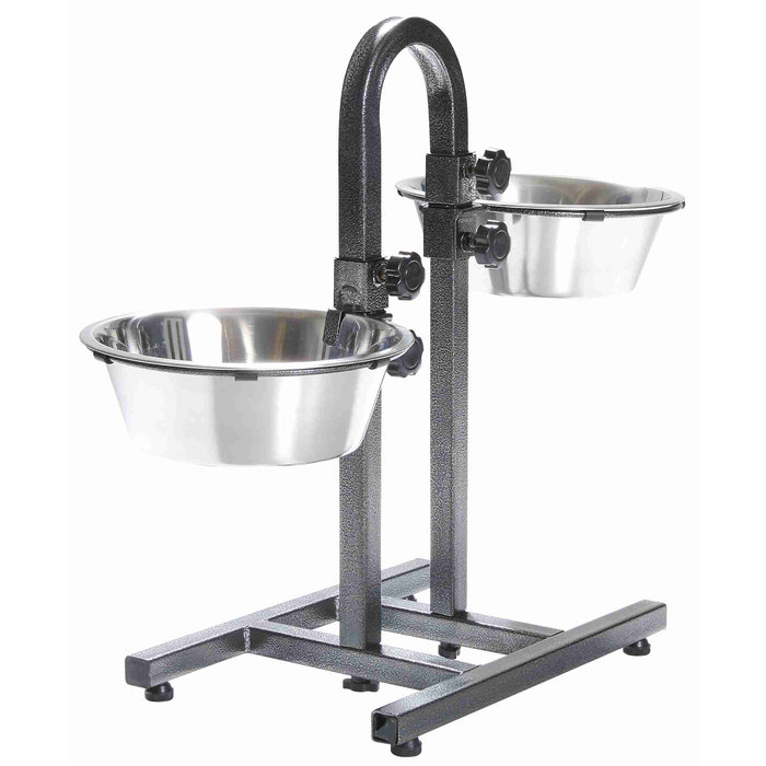 Dog bar, height adjustable, 2 × 2.8 l/ø 24 cm