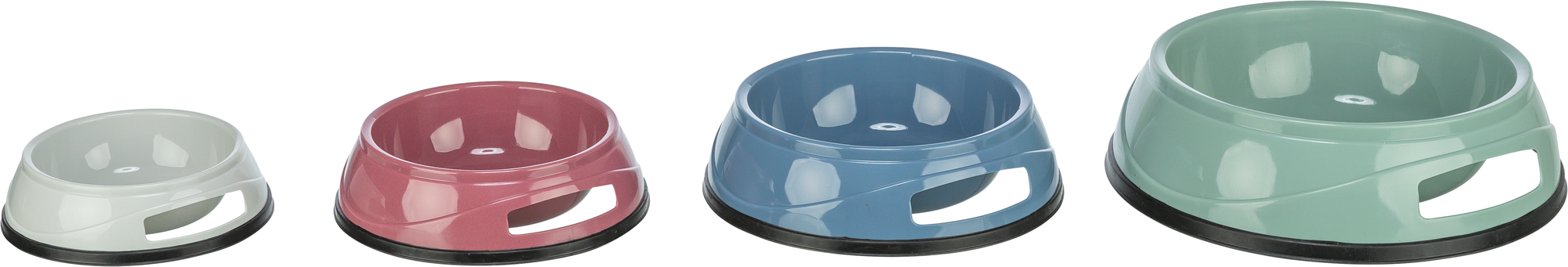 Plastic bowl, rubber base ring, 0.3 l/ø 12 cm