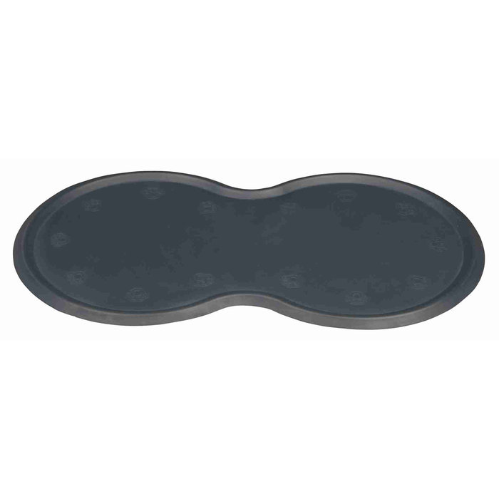 Place mat, natural rubber, 45 × 25 cm, dark grey