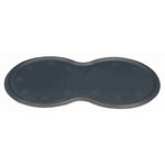 Place mat, natural rubber, 45 × 25 cm, dark grey