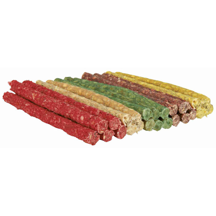 Chewing rolls, 12 cm/ø 9–10 mm, 100 pcs., red