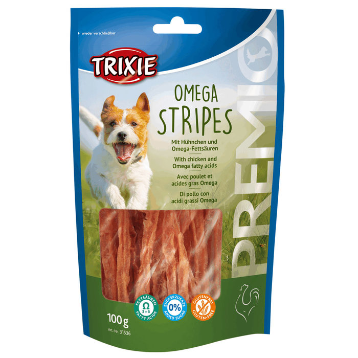 PREMIO Omega Stripes, chicken, 100 g