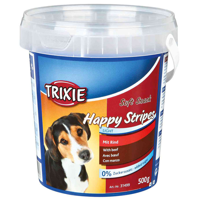 Bote Soft Snack Happy Stripes, 500 g, Ternera