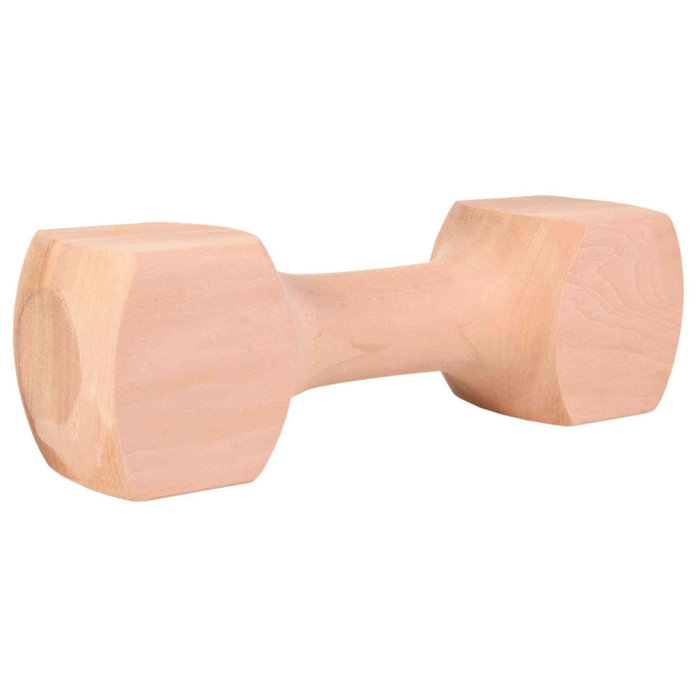 Wooden retrieving dumbbell, angular, approx. 400 g