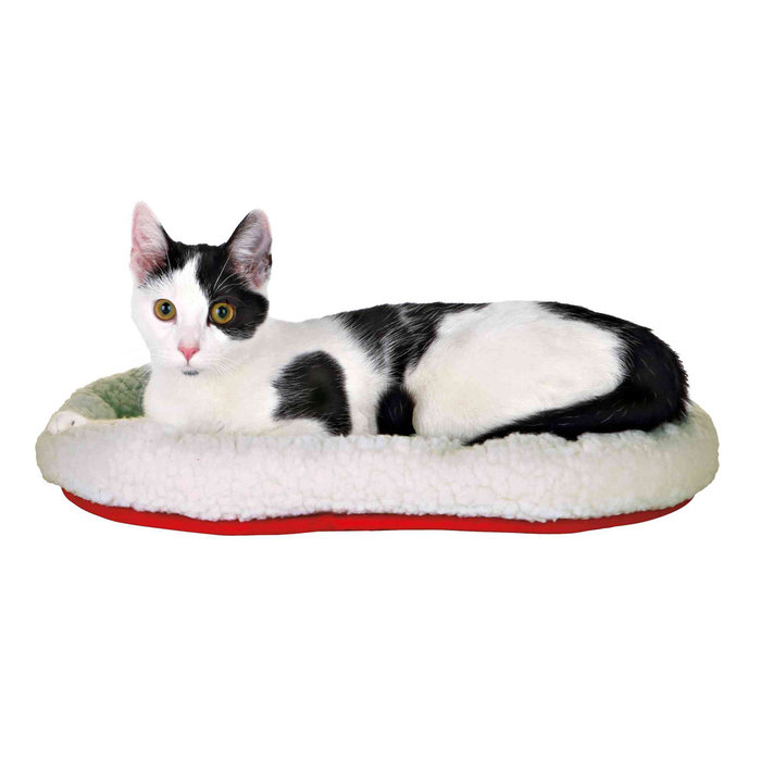 Cuddly bed, 47 × 38 cm, wool-white/red