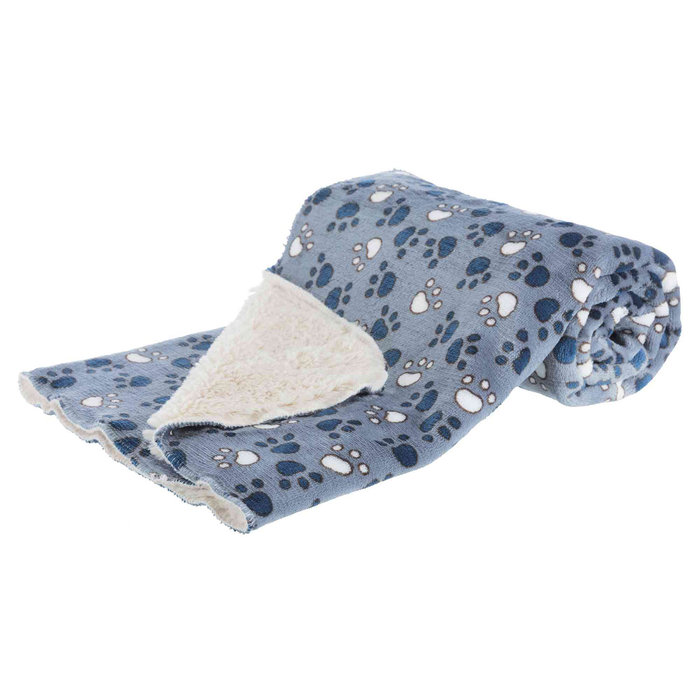 Tammy blanket, 100 × 70 cm, blue/beige