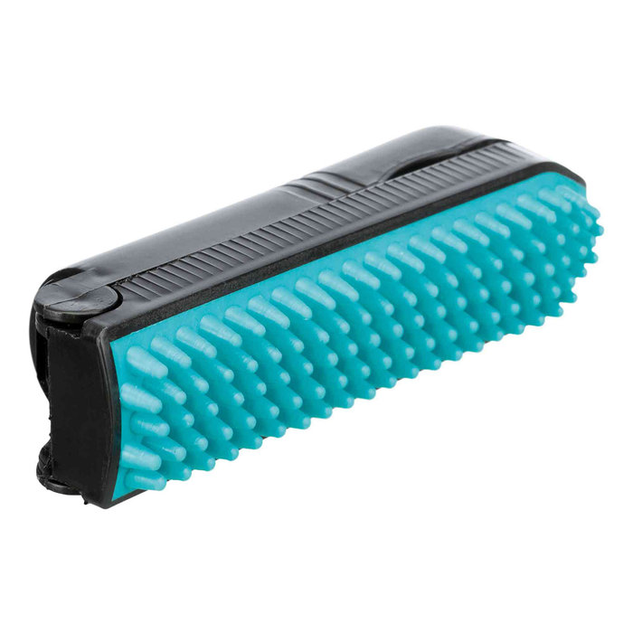 Lint roller with brush, 23 cm, black/turquoise