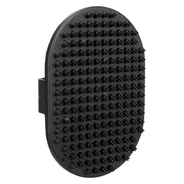 Massage brush with hand-loop, rubber, 9 × 13 cm
