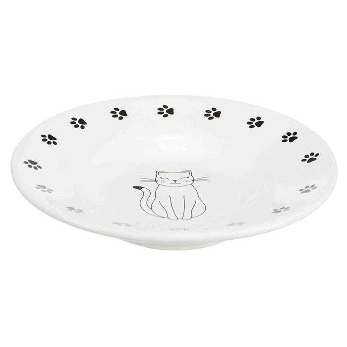 Ceramic bowl for short-nosed breeds, 0.2 l/ø 15 cm, white
