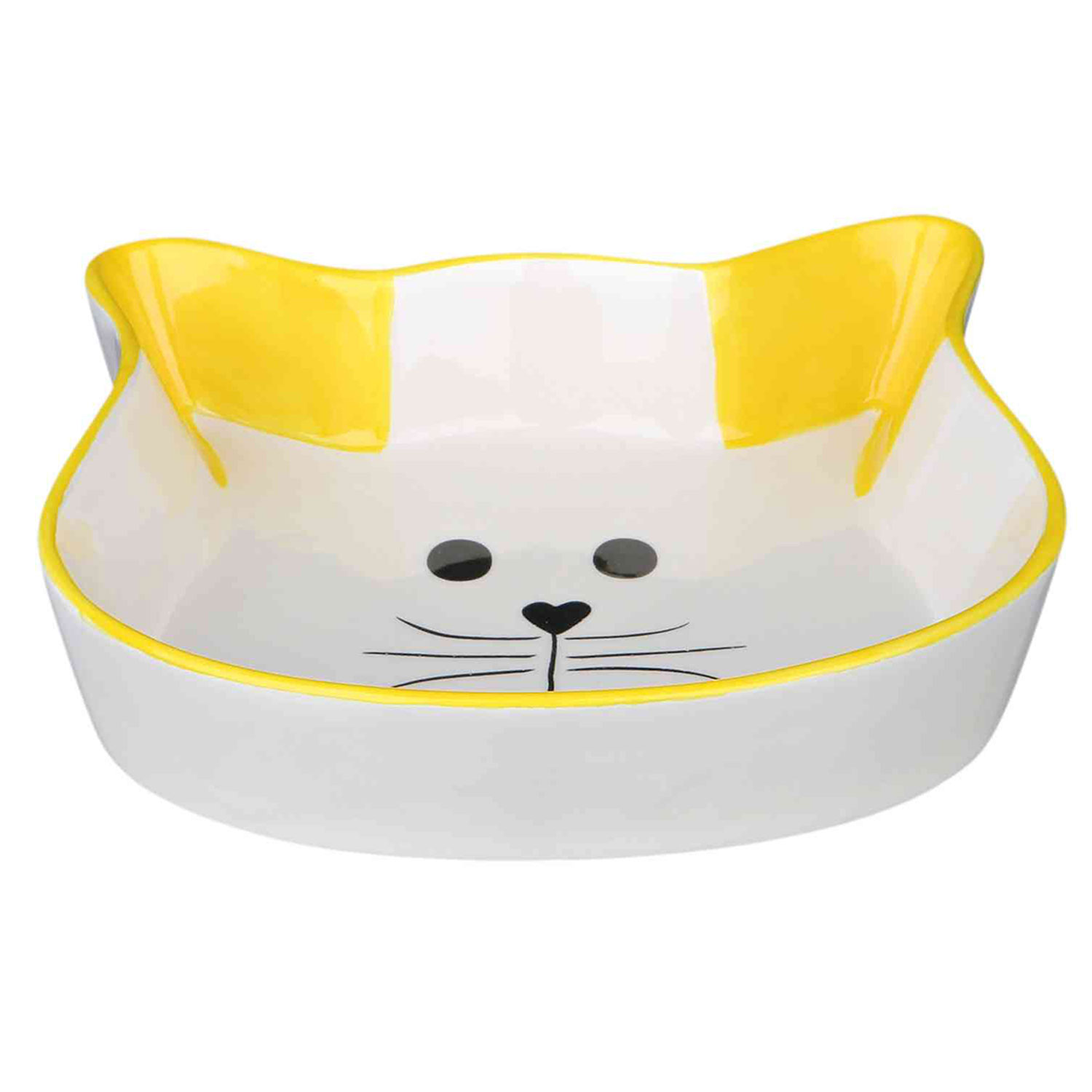 Comedero Cerámica Cara Gato, 0.25 l, ø12 cm