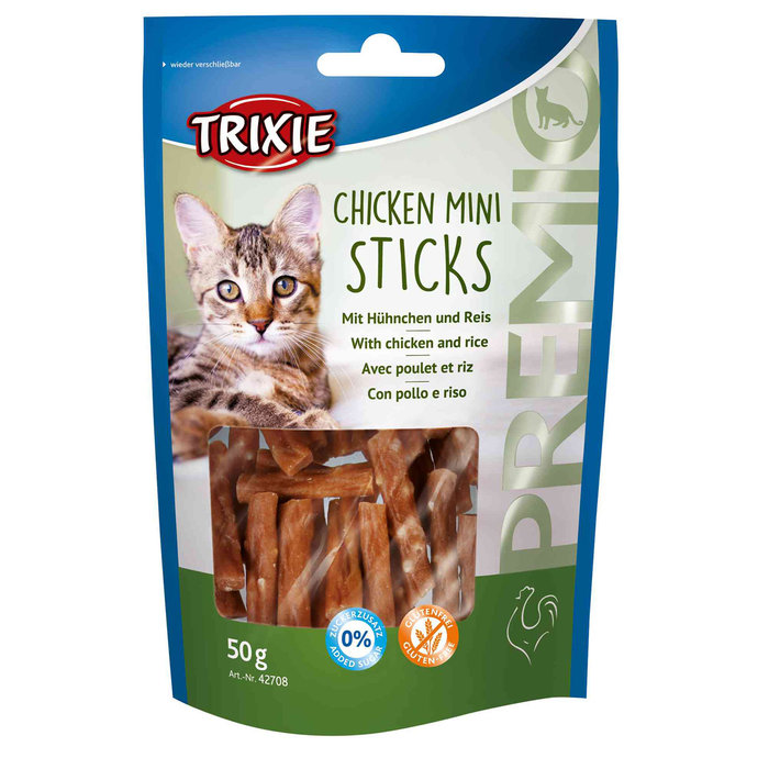 PREMIO Mini Sticks, chicken/rice, 50 g