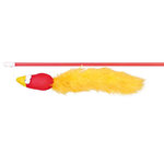 Playing rod with bird and feathers, 50 cm