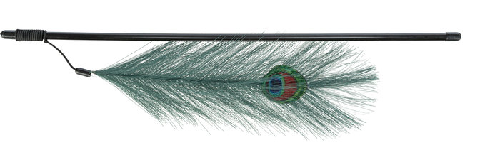 Varita Juego con pluma Pavo Real, 47 cm