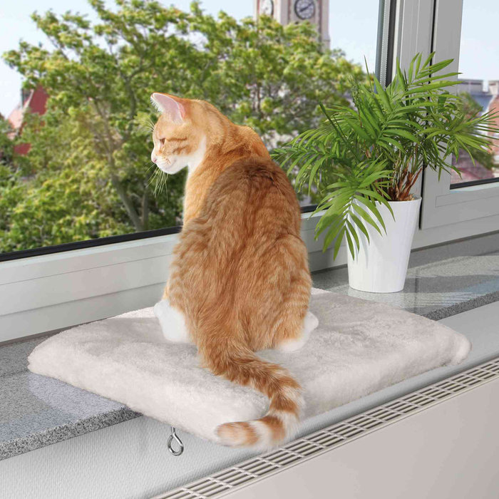 Resting pad for windowsills, 51 × 36 cm, light grey