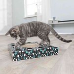 Scratching cardboard with toy, 33 × 33 cm, black