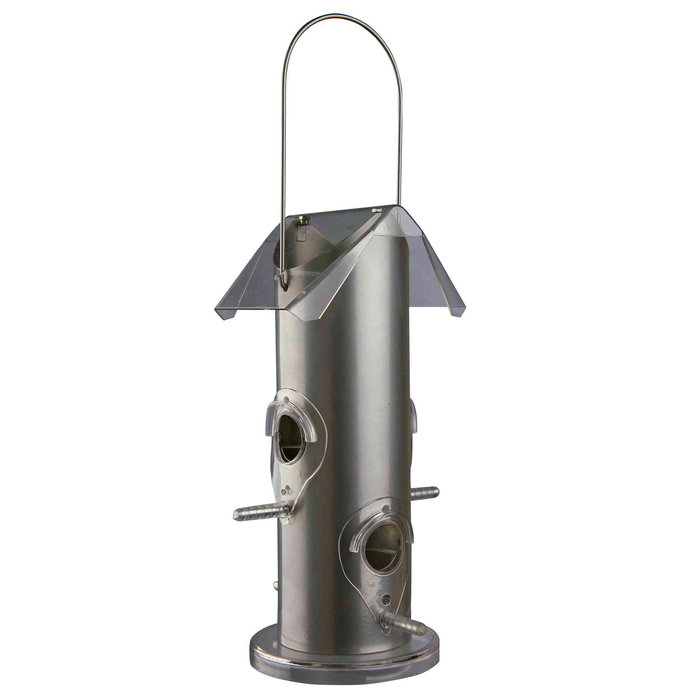 Outdoor feeder, 800 ml/14 × 25 × 14 cm, silver