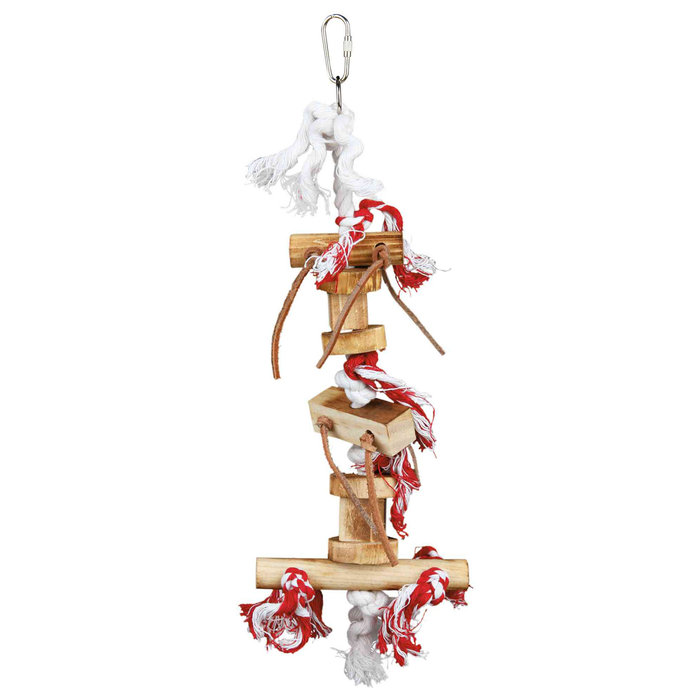 Wooden toy with leather ribbon, 35 cm