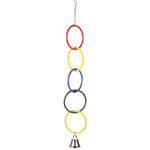 Anillos olímpicos con cadena y campana, 25 cm