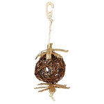 Natural Living wicker ball with nesting material, ø 5.5 cm