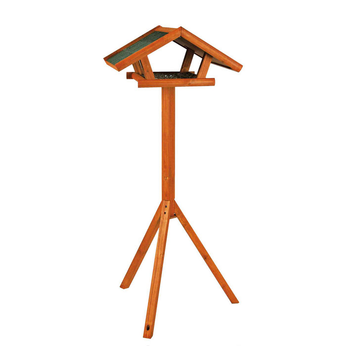 natura bird feeder with stand, 46 × 22 × 44 cm/1.15 m, brown