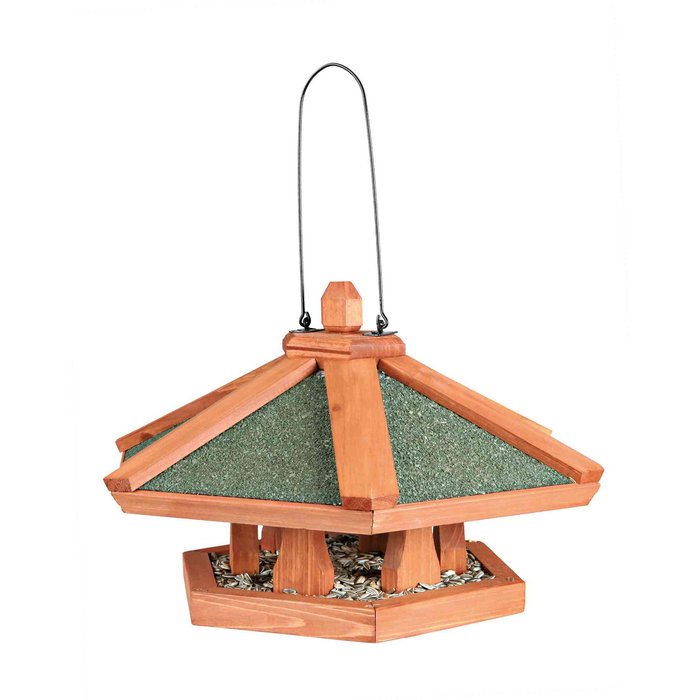 natura hanging bird feeder, ø 42 × 24 cm, brown
