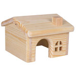 Wooden house for mice/hamsters, 15 × 11 × 15 cm