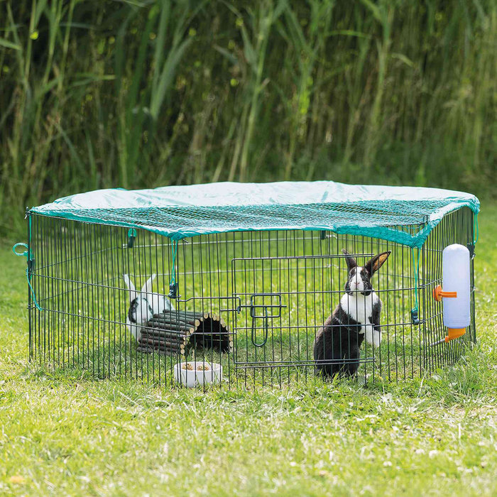 natura outdoor run for young animals with net, ø 116 × 38 cm