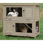 natura small animal hutch, 2 storeys, 116 × 111 × 65 cm, grey-green