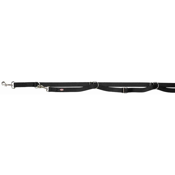 Premium adjustable leash, extra long, XS–S: 3.00 m/15 mm, black