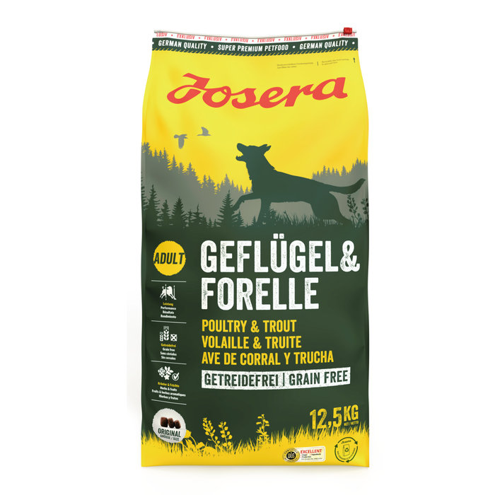 JOSERA Poultry & Trout Dog Food Bag. 12.5 kg